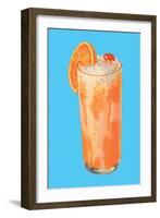 Orange Fizz-null-Framed Art Print