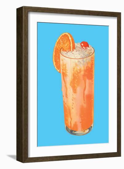 Orange Fizz-null-Framed Art Print