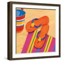 Orange Flip Flops-Paul Brent-Framed Art Print