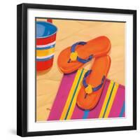 Orange Flip Flops-Paul Brent-Framed Art Print