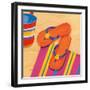 Orange Flip Flops-Paul Brent-Framed Art Print