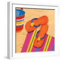 Orange Flip Flops-Paul Brent-Framed Art Print