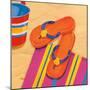 Orange Flip Flops-Paul Brent-Mounted Art Print