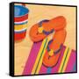 Orange Flip Flops-Paul Brent-Framed Stretched Canvas