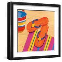 Orange Flip Flops-Paul Brent-Framed Art Print
