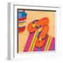 Orange Flip Flops-Paul Brent-Framed Art Print