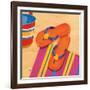 Orange Flip Flops-Paul Brent-Framed Art Print