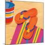 Orange Flip Flops-Paul Brent-Mounted Art Print