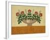 Orange Flowers with Gold Orange Tablecloth-Debbie McMaster-Framed Giclee Print