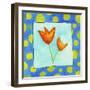 Orange Flowers-null-Framed Giclee Print