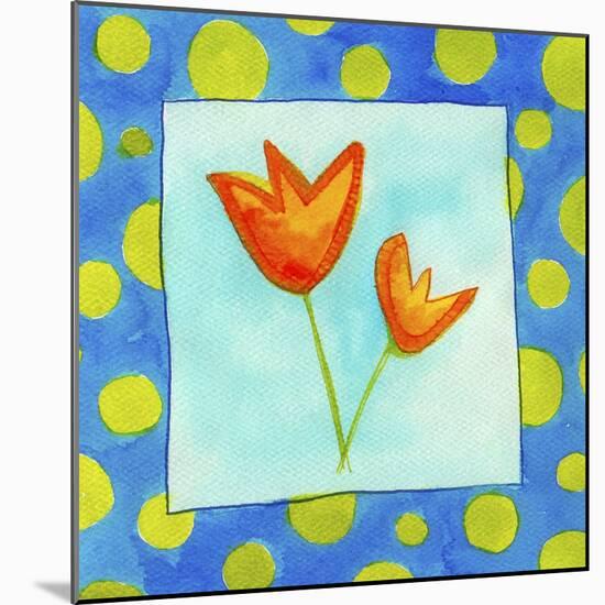 Orange Flowers-null-Mounted Giclee Print