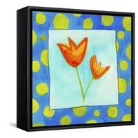 Orange Flowers-null-Framed Stretched Canvas