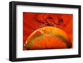 Orange FreshSplash 2-Steve Gadomski-Framed Photographic Print