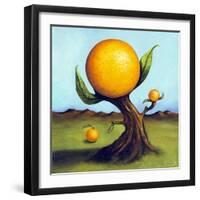 Orange Fruit Tree-Leah Saulnier-Framed Giclee Print