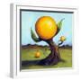 Orange Fruit Tree-Leah Saulnier-Framed Giclee Print