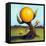 Orange Fruit Tree-Leah Saulnier-Framed Stretched Canvas