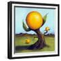 Orange Fruit Tree-Leah Saulnier-Framed Giclee Print