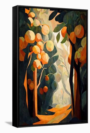 Orange Fruit Tree-Lea Faucher-Framed Stretched Canvas