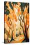 Orange Fruit Trees-Lea Faucher-Stretched Canvas