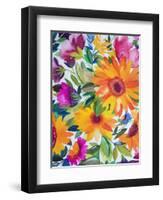 Orange Gerber Daisies 2-Kim Parker-Framed Giclee Print