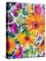 Orange Gerber Daisies 2-Kim Parker-Stretched Canvas