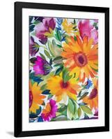 Orange Gerber Daisies 2-Kim Parker-Framed Giclee Print