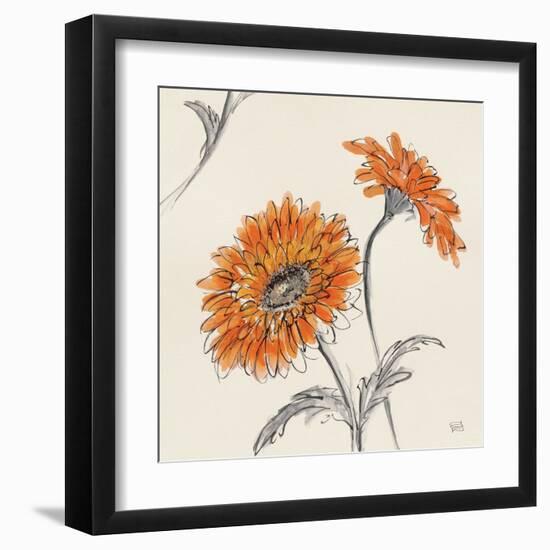 Orange Gerbera II-Chris Paschke-Framed Art Print