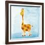 Orange Giraffe-null-Framed Giclee Print