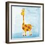 Orange Giraffe-null-Framed Giclee Print