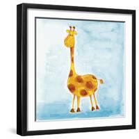 Orange Giraffe-null-Framed Giclee Print