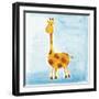 Orange Giraffe-null-Framed Giclee Print