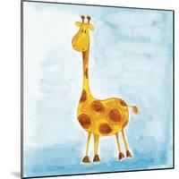 Orange Giraffe-null-Mounted Giclee Print