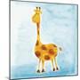 Orange Giraffe-null-Mounted Giclee Print