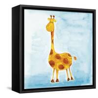 Orange Giraffe-null-Framed Stretched Canvas