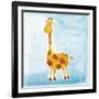 Orange Giraffe-null-Framed Giclee Print