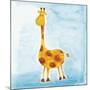 Orange Giraffe-null-Mounted Giclee Print