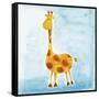 Orange Giraffe-null-Framed Stretched Canvas