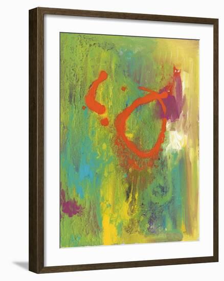 Orange Graffiti IV-Joyce Combs-Framed Art Print