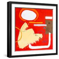 Orange halo-Hyunah Kim-Framed Art Print