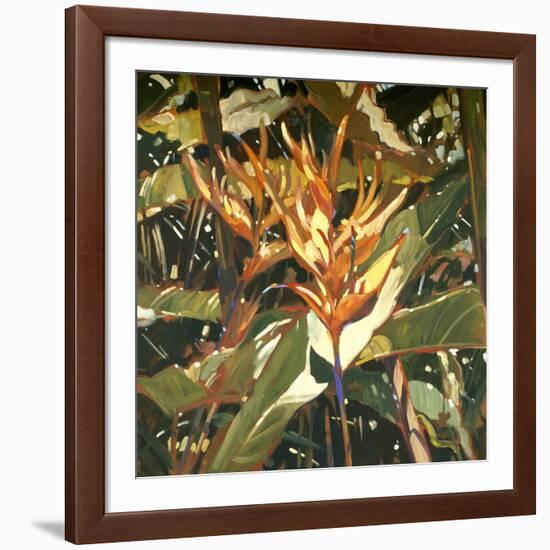 Orange Heleconia-Darrell Hill-Framed Giclee Print