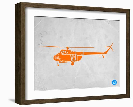 Orange Helicopter-NaxArt-Framed Art Print