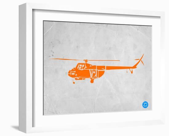 Orange Helicopter-NaxArt-Framed Art Print