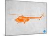 Orange Helicopter-NaxArt-Mounted Art Print