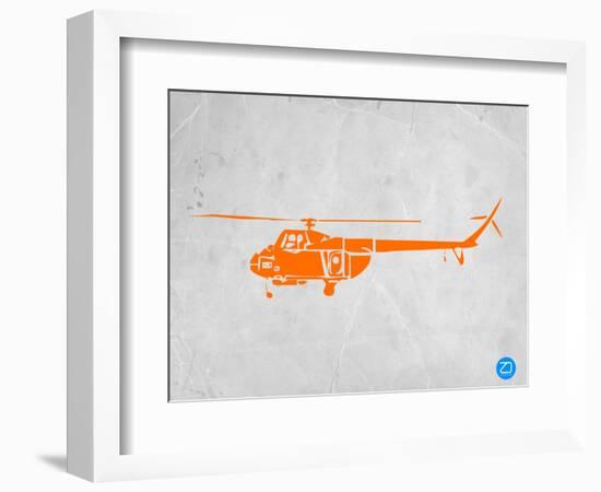 Orange Helicopter-NaxArt-Framed Art Print