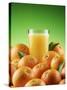 Orange Juice and Fresh Oranges-Miguel G^ Saavedra-Stretched Canvas