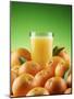 Orange Juice and Fresh Oranges-Miguel G^ Saavedra-Mounted Photographic Print