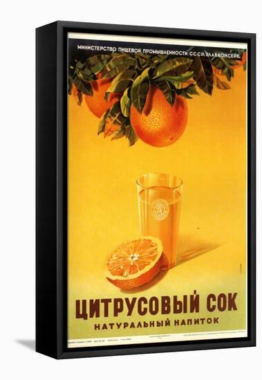 Orange Juice - Natural-null-Framed Stretched Canvas