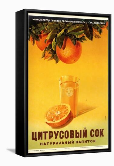 Orange Juice - Natural-null-Framed Stretched Canvas