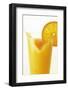 Orange Juice Splashing Out of Glass-Foodcollection-Framed Photographic Print