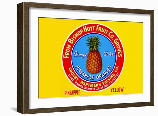 Orange Lake Pineapple Oranges-null-Framed Art Print